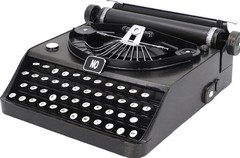 PenRux Prop Manual Typewriter, Black Iron Vintage Model, 12.2 x 12.2 x 4.5