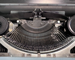 Blue Brother Portable Typewriter w/Case • Sears Citation • Japan-Made, Tested