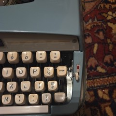 Vintage 1960s Brother Webster Portable Typewriter With Case and manuel