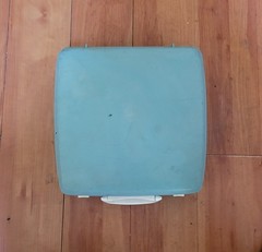 Portable 1960s Smith Corona CORSAIR DELUXE Typewriter Aqua Turquoise Keys Work