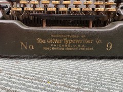 1912 OLIVER PRINTYPE No9 TYPE WRITER COMPLETE WORKING EXCELLENT CONDITION